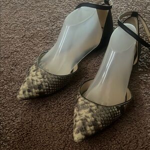 Coach Elegant Black and Snake Print Women's Shoes